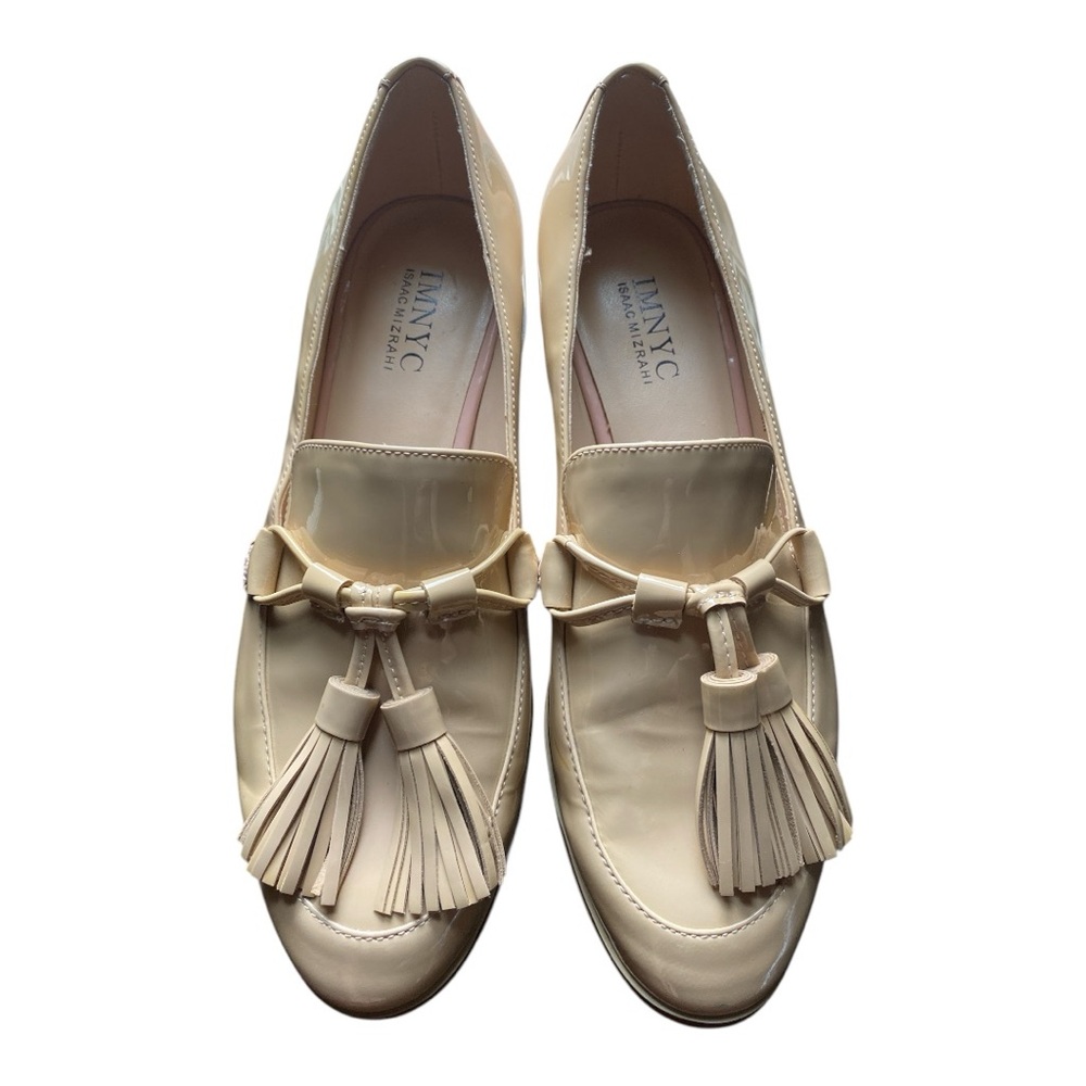 Isaac Mizrahi Women's Leather Cream Loafers